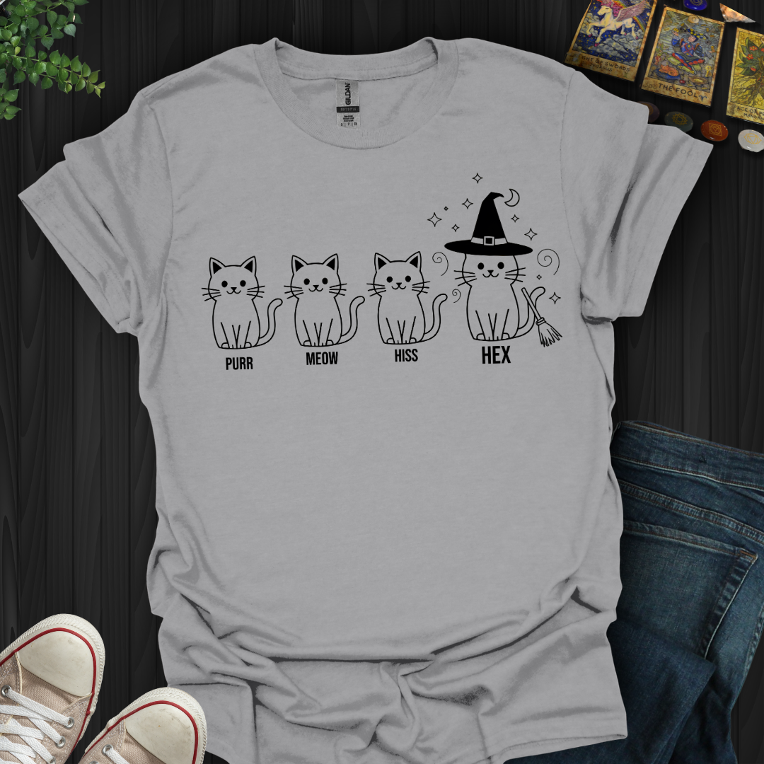 Purr,Meow,Hiss,Hex T-Shirt