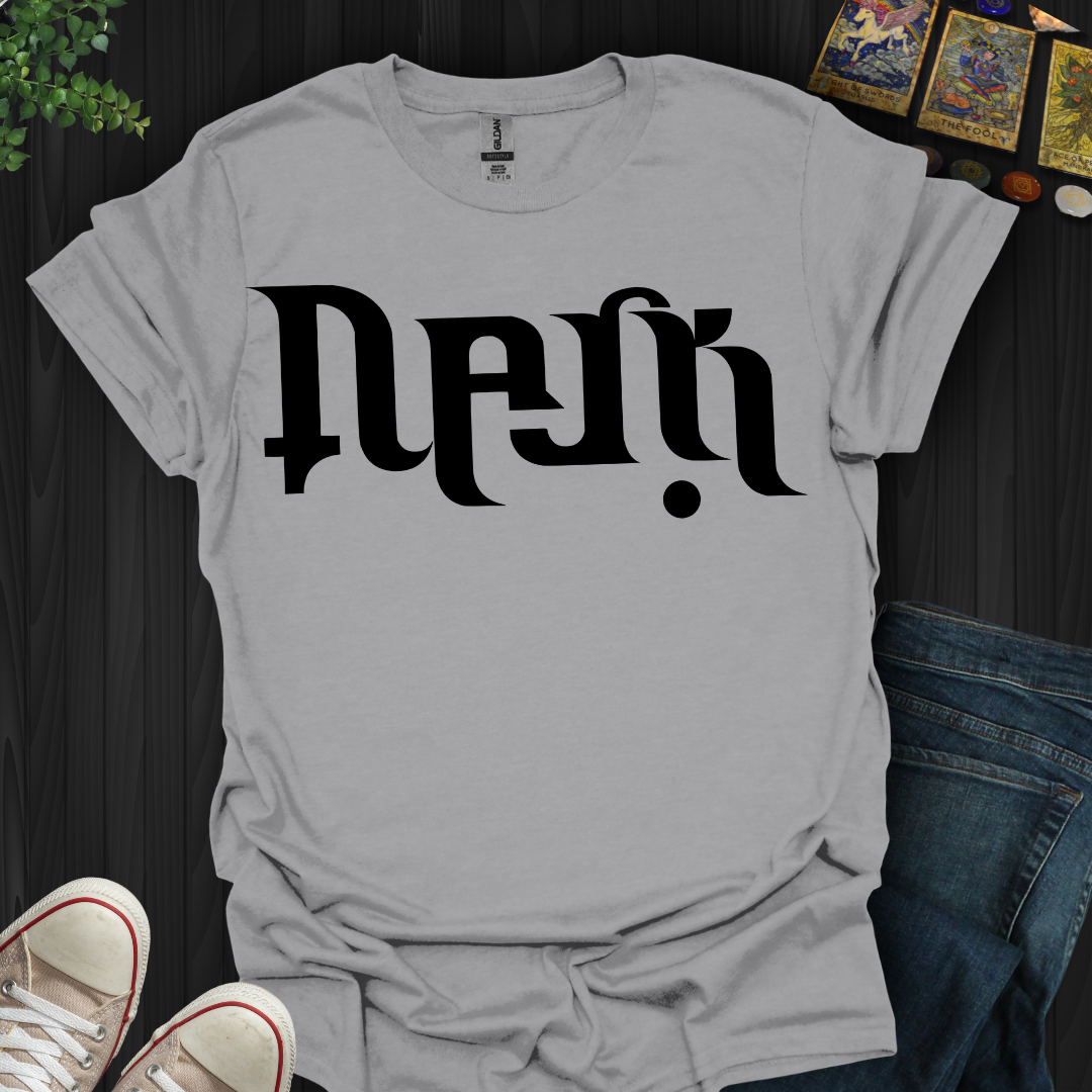 Dark & Light: Duality Mode Ambigram T-Shirt