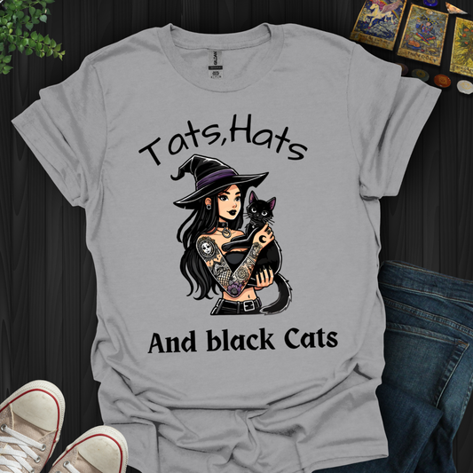 Tats,Hats, and Black Cats T-Shirt