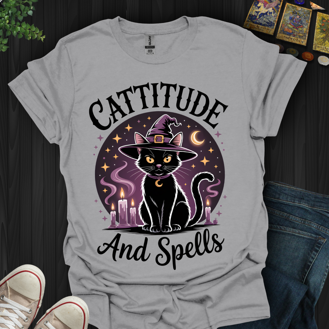 Cattititude And Spells T-Shirt