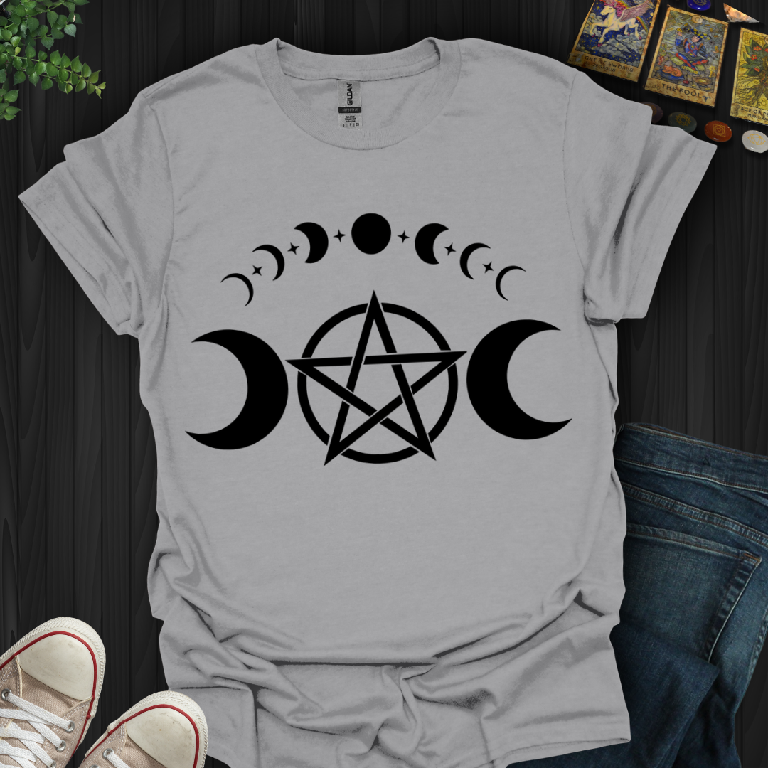 Pentagram Moon Phases T-Shirt