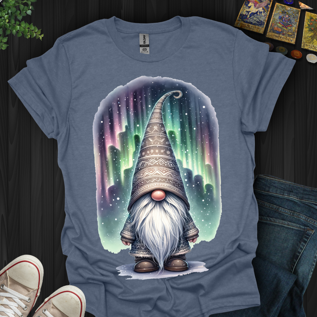 Aurora Borealis  Celestial  Gnome T-Shirt