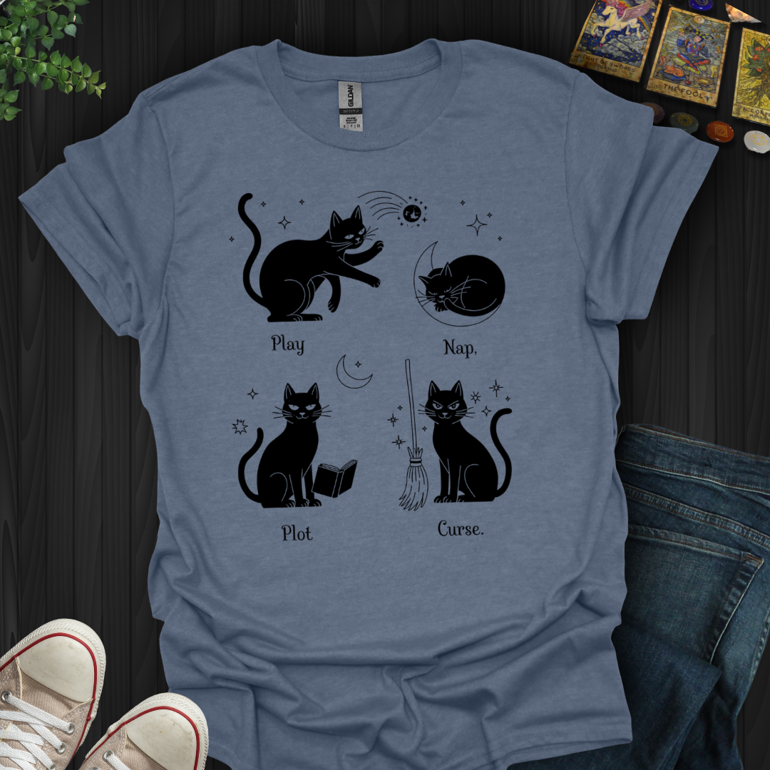 Play,Nap,Plot,Curse T-Shirt