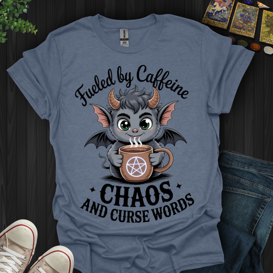 Fueled By Caffeine, Chaos and Curse Words T-Shirt