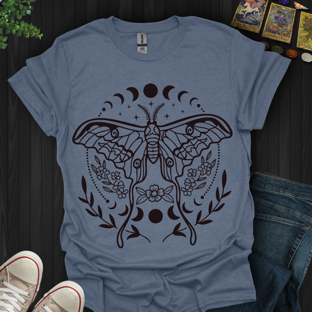 Luna Moth Moon Phases T-Shirt