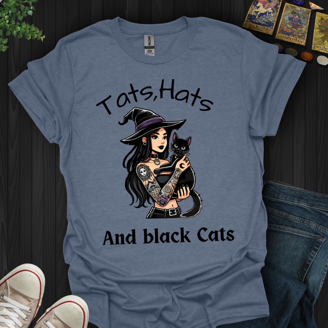 Tats,Hats, and Black Cats T-Shirt
