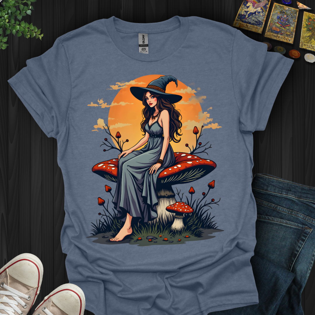 Witch on a Mushroom T-Shirt
