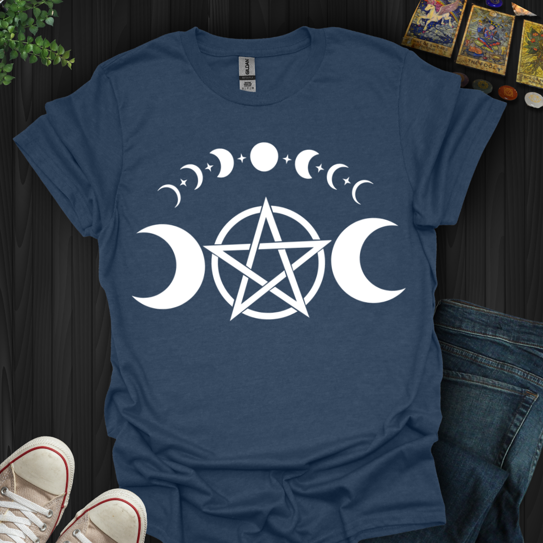 Pentagram Moon Phases T-Shirt