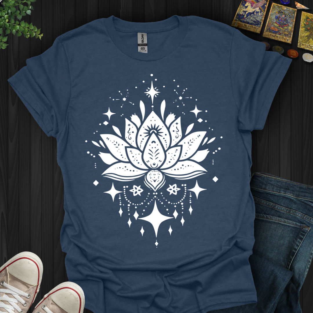 Celestial Lotus White T-Shirt
