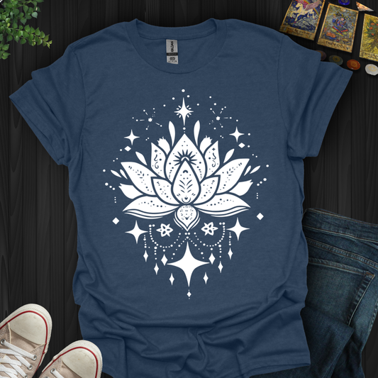 Celestial Lotus White T-Shirt