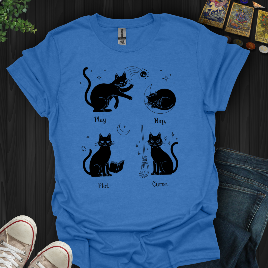 Play,Nap,Plot,Curse T-Shirt
