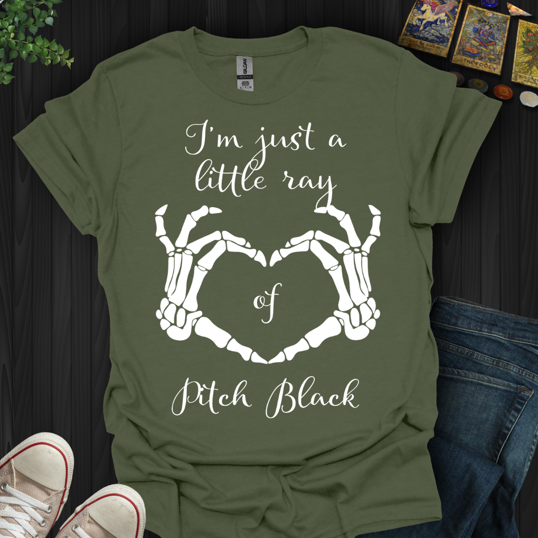 Little Ray Of Pitch Black (white) T-Shirt