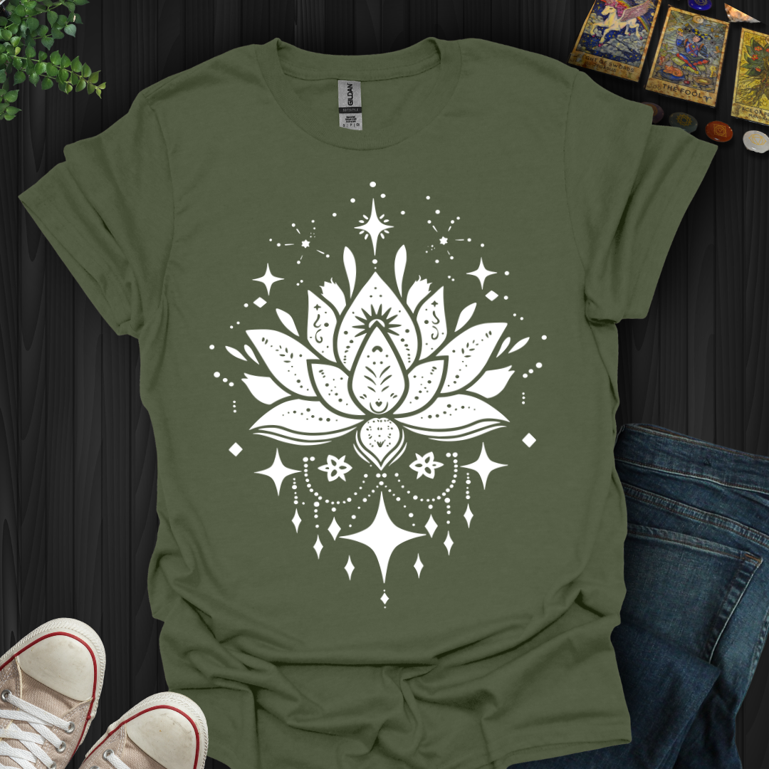 Celestial Lotus White T-Shirt
