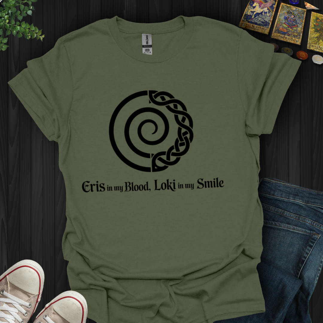 Eris in Blood, Loki in Smile T-Shirt
