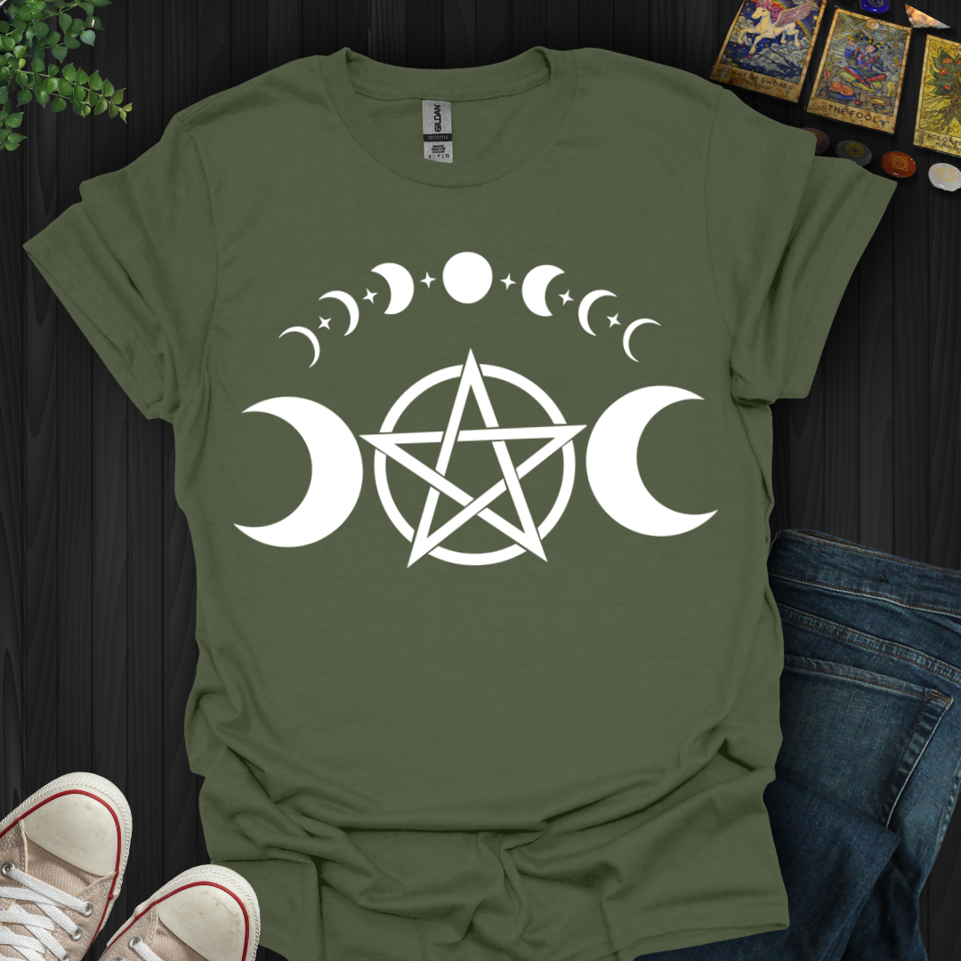 Pentagram Moon Phases T-Shirt