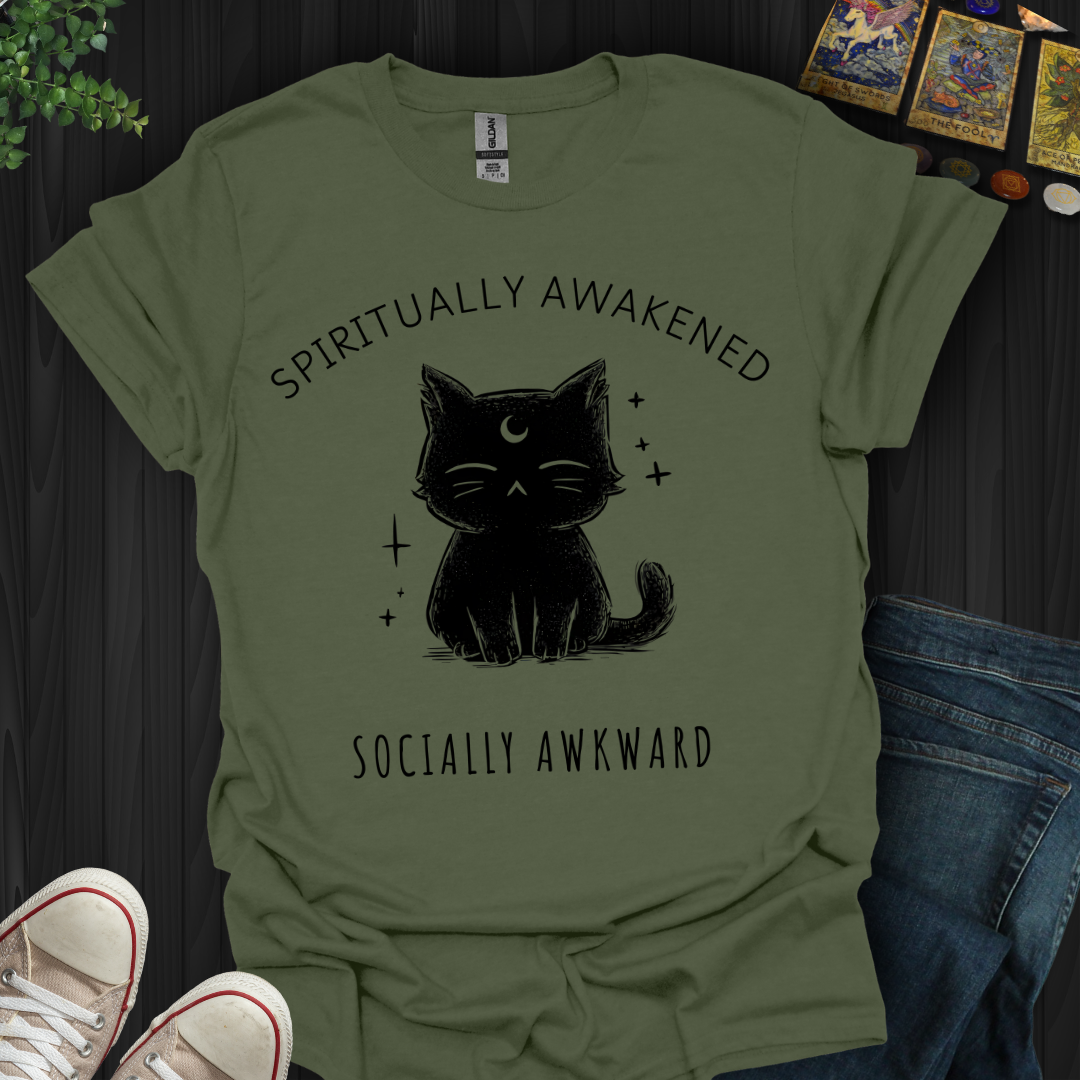 Spiritually Awakened, Socially Awkward T-Shirt