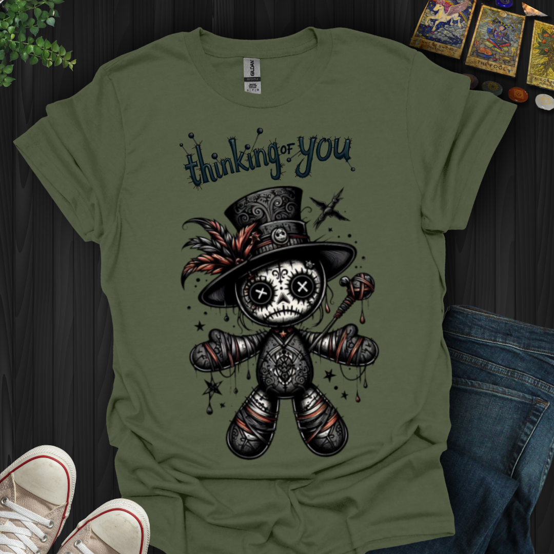 Thinking of You Voodoo Doll (front only) T-Shirt