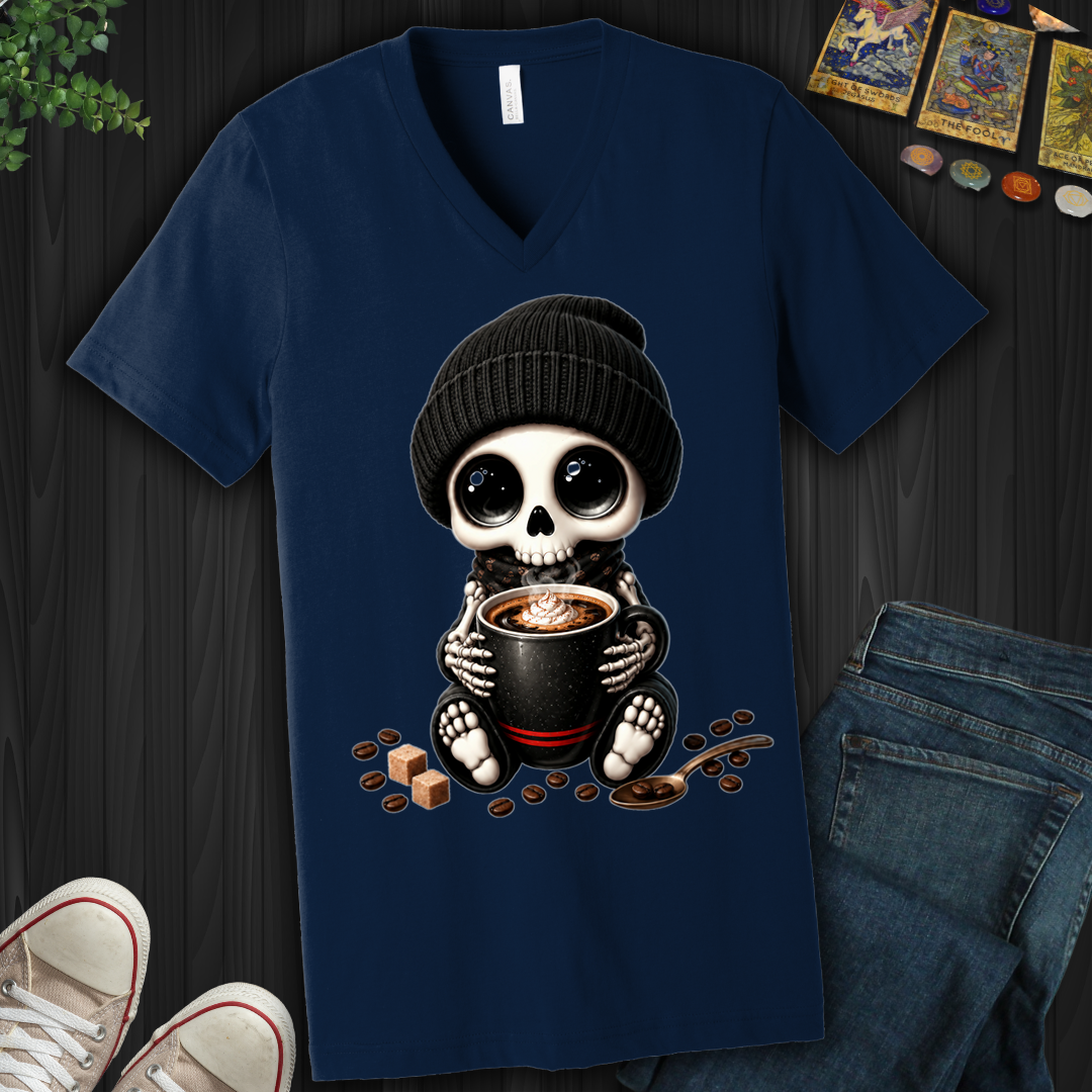 Dead Cute For Coffee- V-Neck
