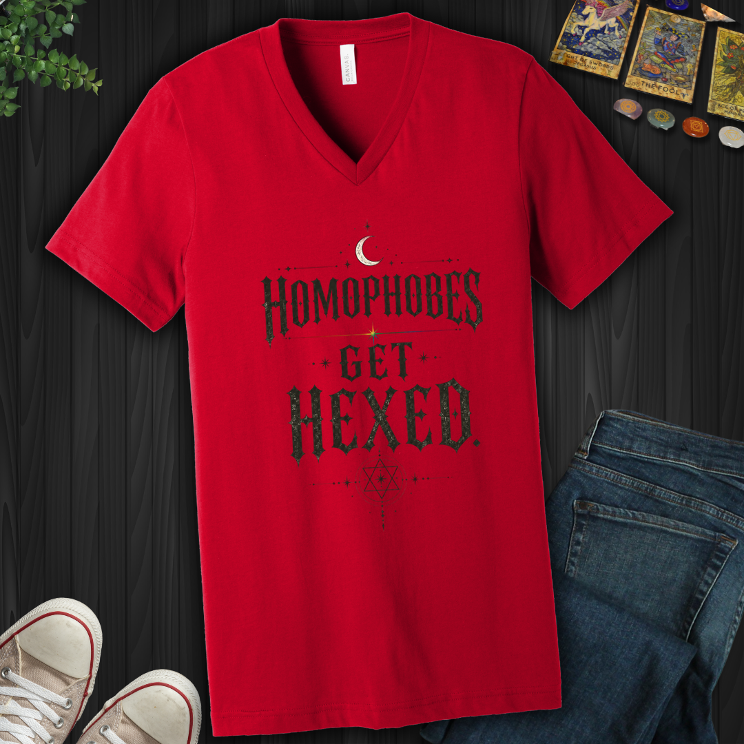 Homophobes Get Hexed- V-Neck
