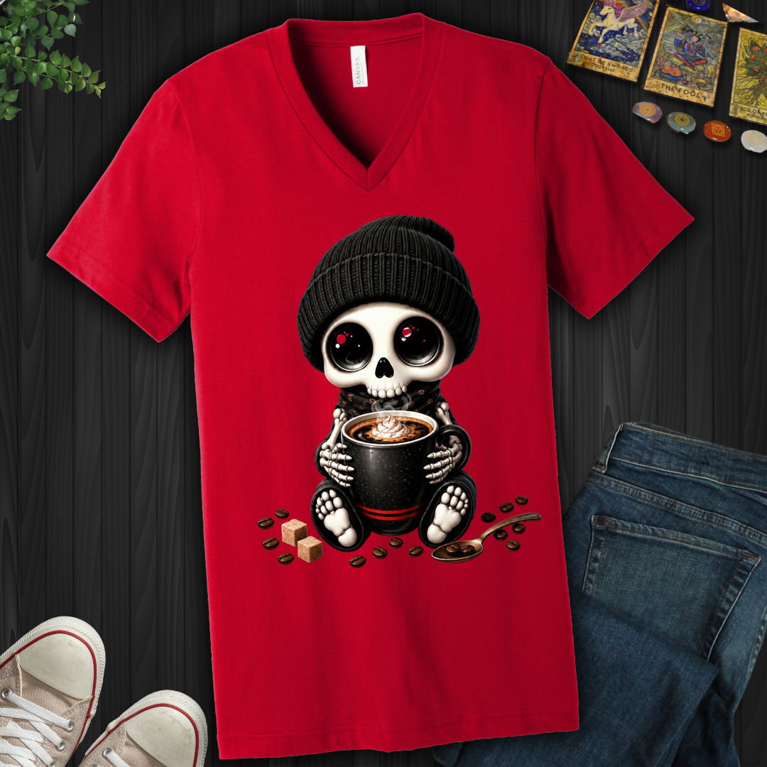Dead Cute For Coffee- V-Neck
