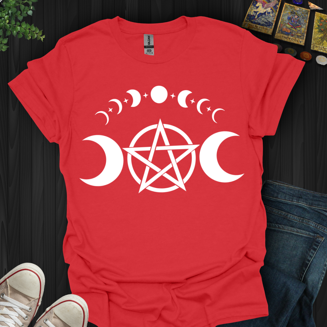 Pentagram Moon Phases T-Shirt