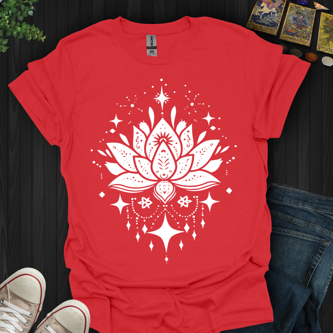 Celestial Lotus White T-Shirt