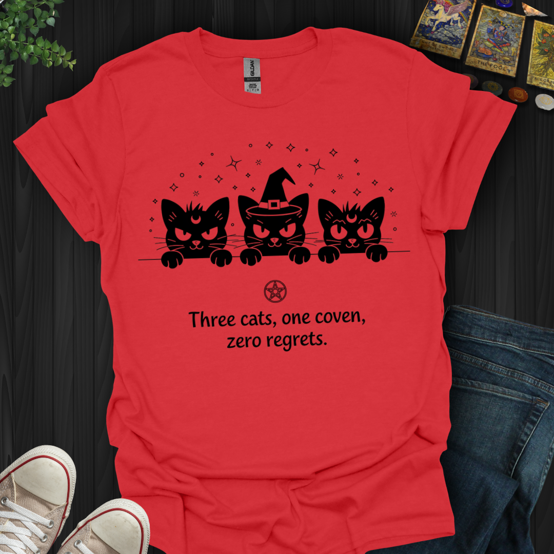 Three Cats, One Coven, No Regrets T-Shirt