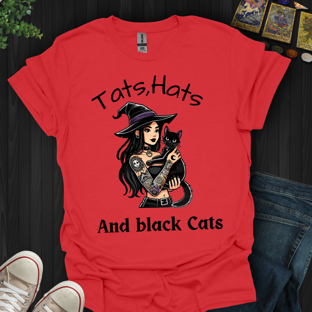 Tats,Hats, and Black Cats T-Shirt