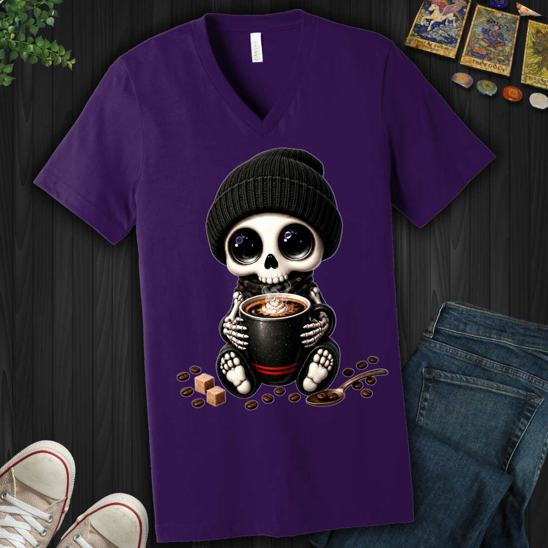Dead Cute For Coffee- V-Neck