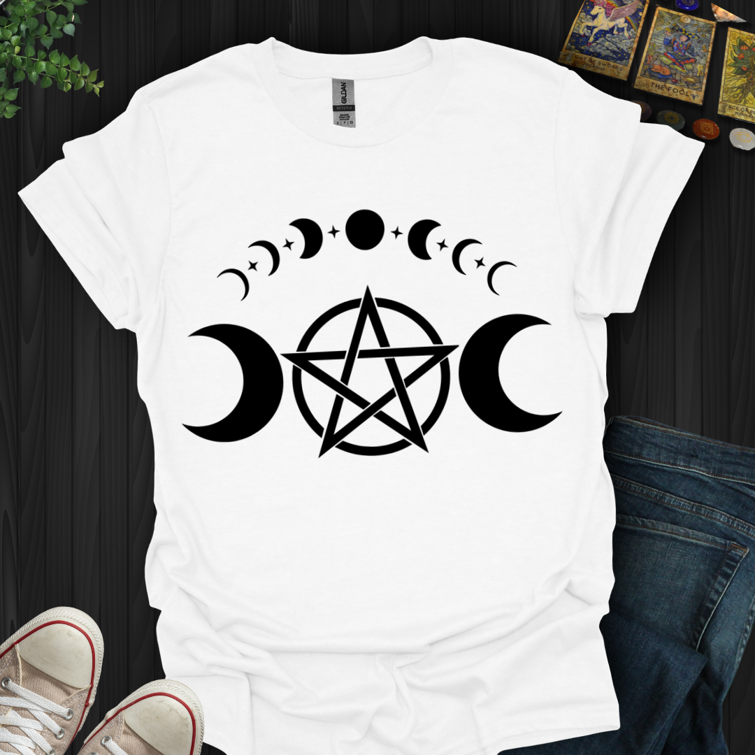 Pentagram Moon Phases T-Shirt