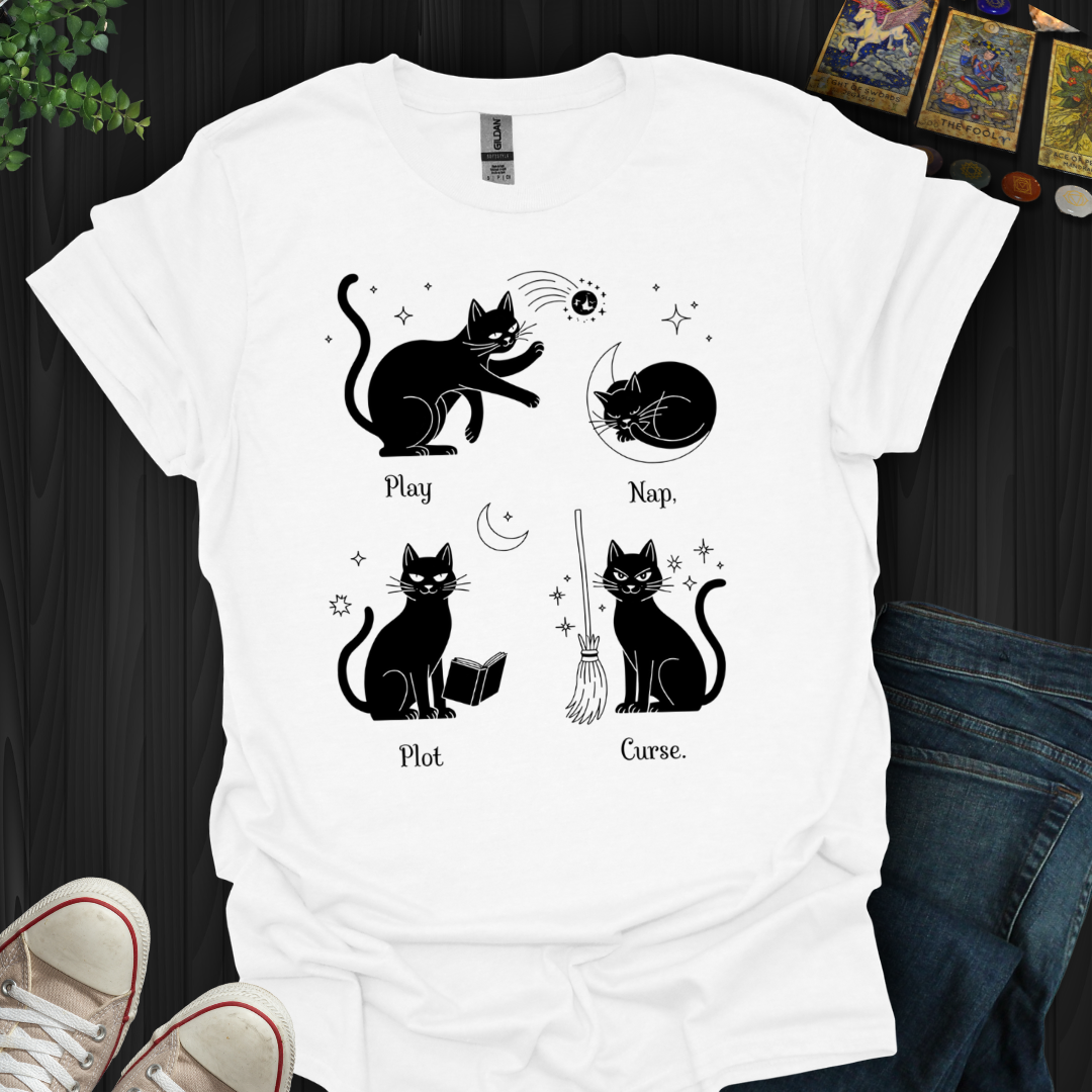 Play,Nap,Plot,Curse T-Shirt
