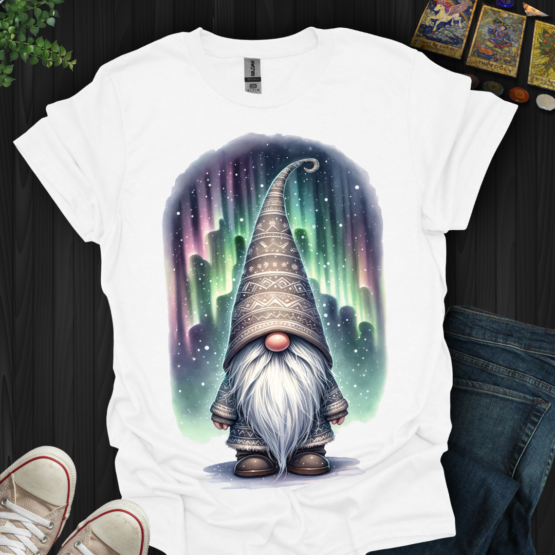 Aurora Borealis  Celestial  Gnome T-Shirt