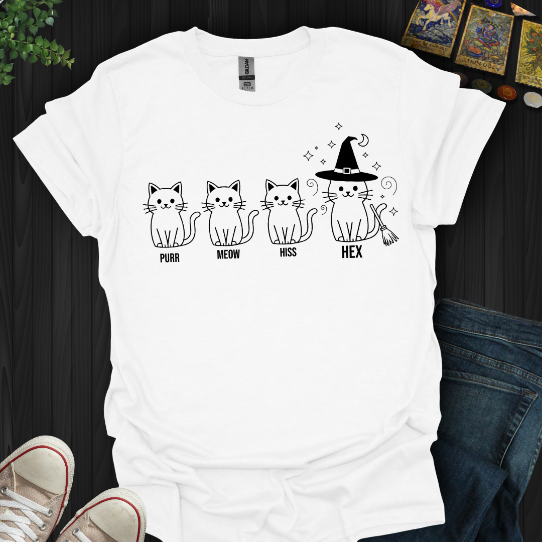 Purr,Meow,Hiss,Hex T-Shirt