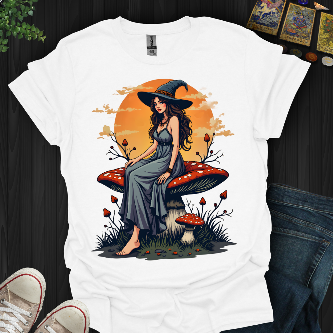 Witch on a Mushroom T-Shirt